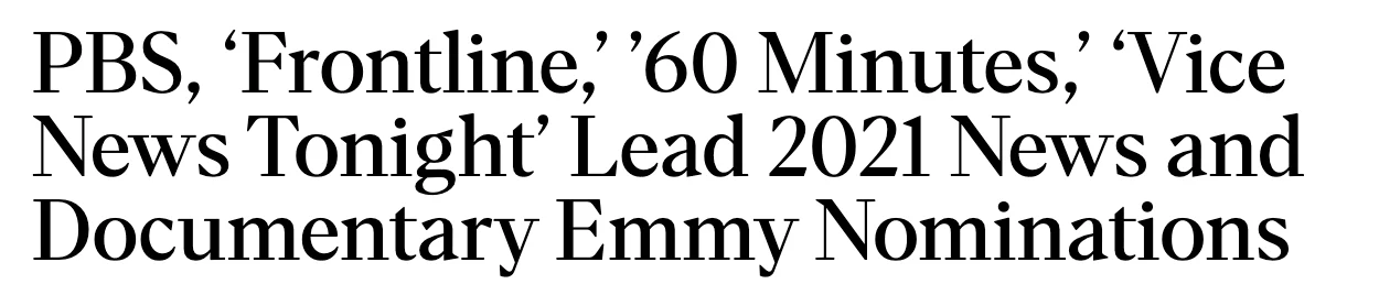 Coverage from Variety